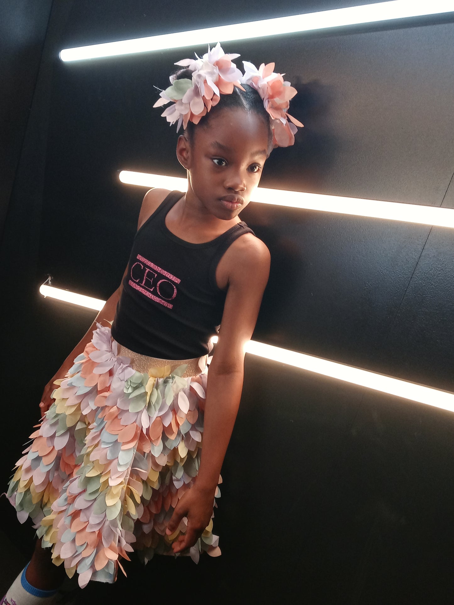 Flowing Petals Specialty Skirt & Matching Scrunchies 📌YOUTH SIZES ONLY